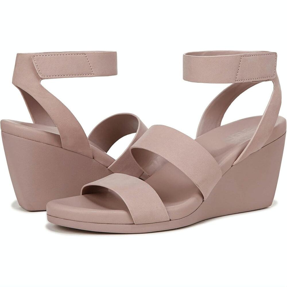 Naturalizer Womens Ignite Purple Adjustable Leather Wedge Sandals Shoes NWT
